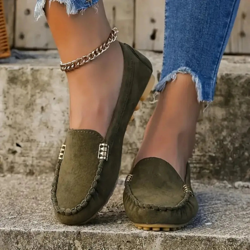 Mocasines De primavera y otoño, zapatillas resistentes al desgaste, Zapatos informales para Mujer, mocasines planos suaves antideslizantes a la moda, Zapatos De Mujer
