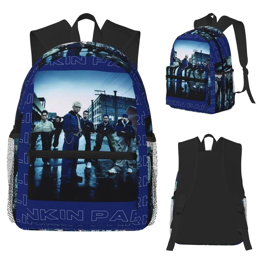 L-Linkin-S P-Park-S Band Mochila para estudiantes Mochila escolar Mochila de viaje para senderismo para niños y niñas Mochila de moda Bolsos de hombro