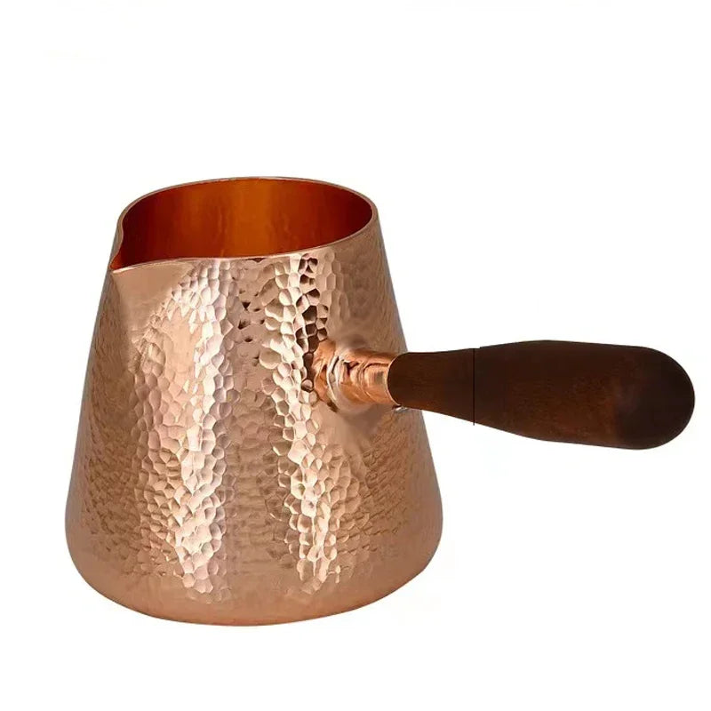 Jarra para Latte de cobre puro de 500ml, jarra para leche, ollas de agua, hervidores, martillo, vajilla artesanal para bebidas