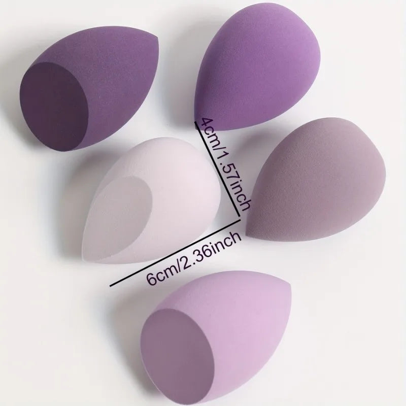 1/7/18 Uds. Esponja de maquillaje sin látex, sin fragancia, esponja de maquillaje húmeda y seca, adecuada para todo tipo de piel, colores aleatorios