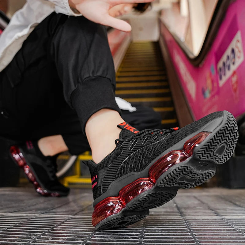Zapatillas de deporte informales para hombre, zapatos de carrera de entrenador de lujo transpirables, mocasines de moda, zapatos para correr para hombre