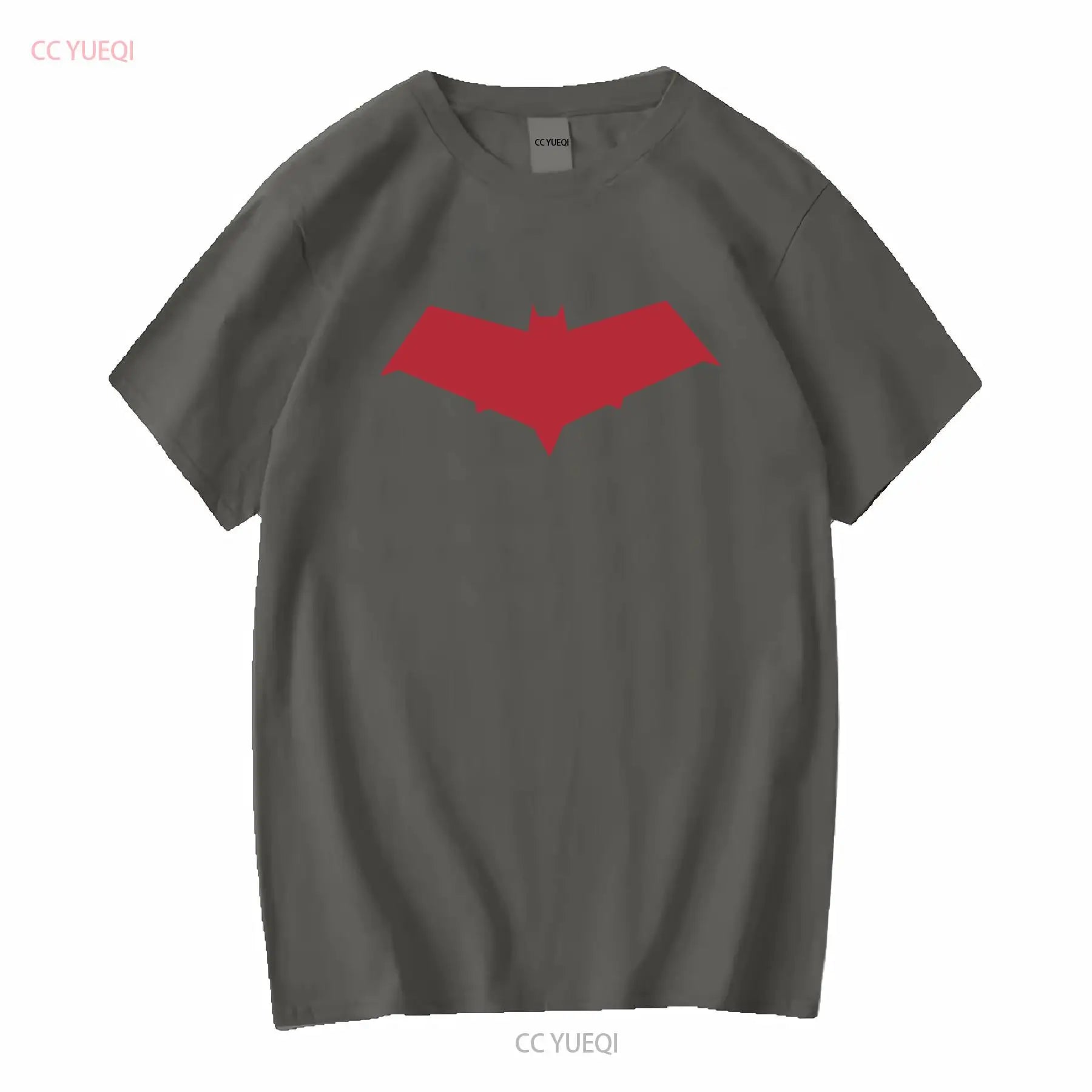 Camiseta con símbolo de capucha roja Jason Todd, camiseta negra de manga larga o corta, vintage, lavada, Unisex, moda para hombre, informal ligeramente transpirable