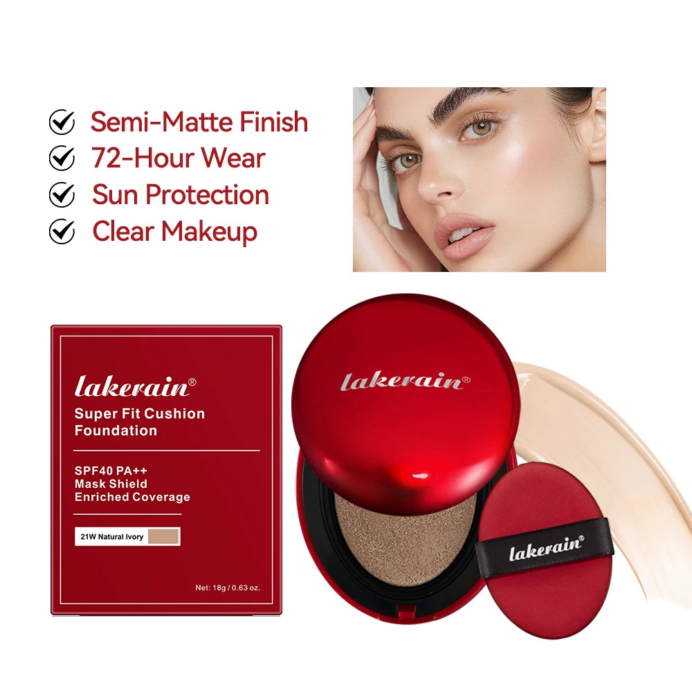 Mask Fit Red Cushion Foundation Long-Lasting Lightweight Buildable Coverage Semi-Matte Finish Korean Cushion Founda