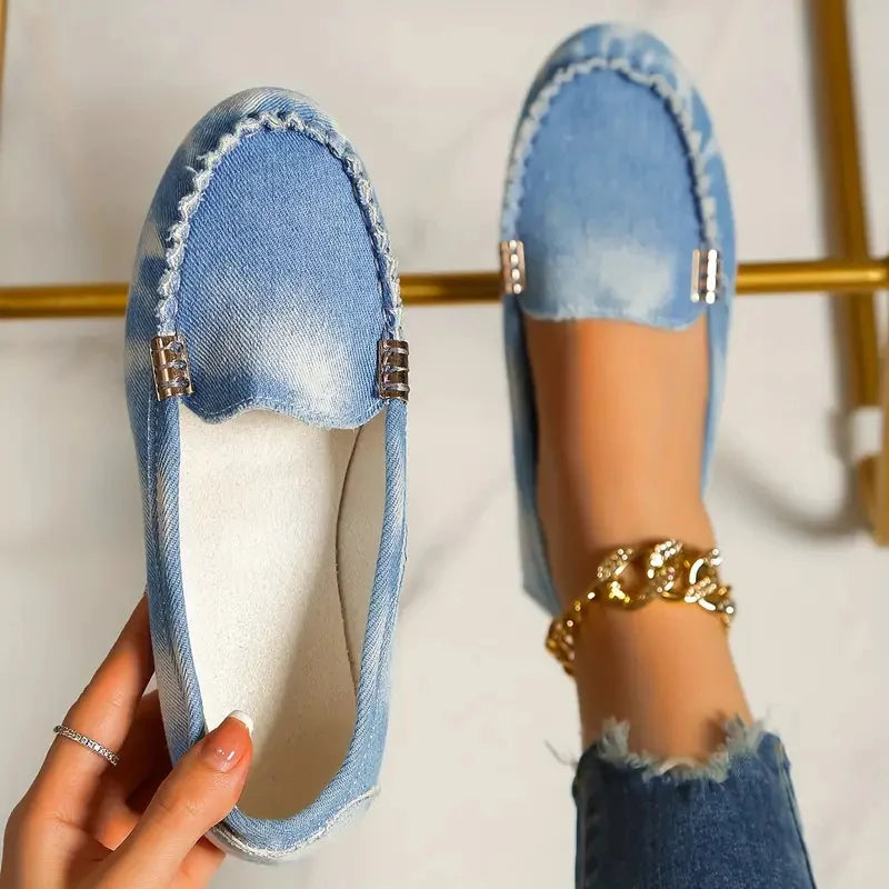Mocasines De primavera y otoño, zapatillas resistentes al desgaste, Zapatos informales para Mujer, mocasines planos suaves antideslizantes a la moda, Zapatos De Mujer