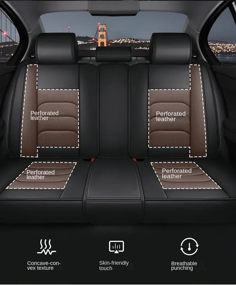 Fundas de Asiento 3D para Mercedes E-CLASS W210/W212/W213 – Cuero Sintético, Cobertura Total