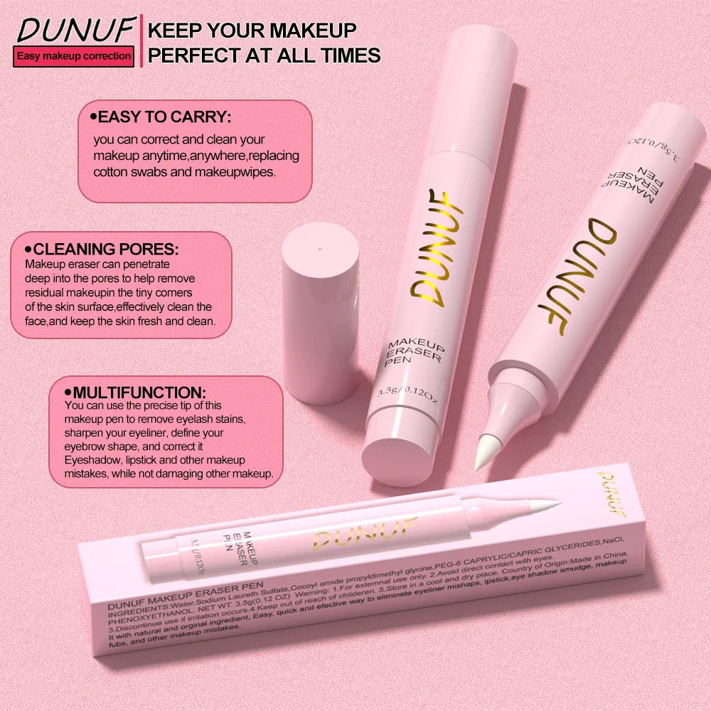 Lápiz de borrador de maquillaje, lápiz eliminador suave para labios, ojos, cara, herramienta de limpieza de poros, cuidado de la piel, debe tener fórmula sin tirar
