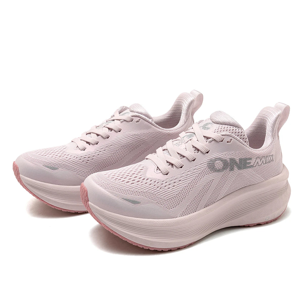 ONEMIX Zapatillas de deporte de malla transpirable y ligeras para mujer, zapatillas para correr con suela suave antideslizante y absorción de impactos, para fitness y uso versátil