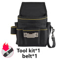 Cinturón Portaherramientas Profesional para Electricista, de Tela Oxford Impermeable, con Bolsillos, Práctico y con Cinturón para la Cintura