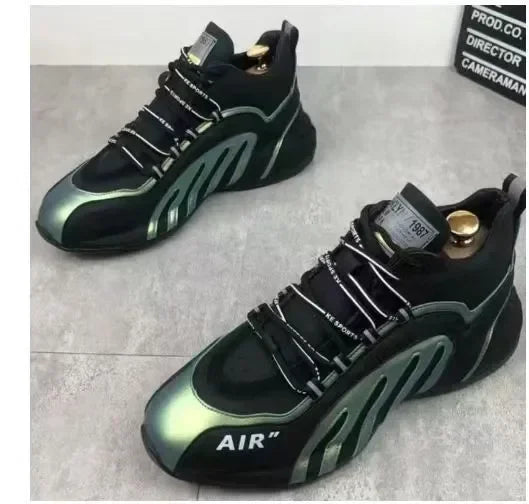 Zapatillas de deporte para Hombre, Zapatillas informales ligeras y transpirables a la moda, zapatillas de deporte para Hombre, zapatillas con plataforma con cordones, calzado para Hombre