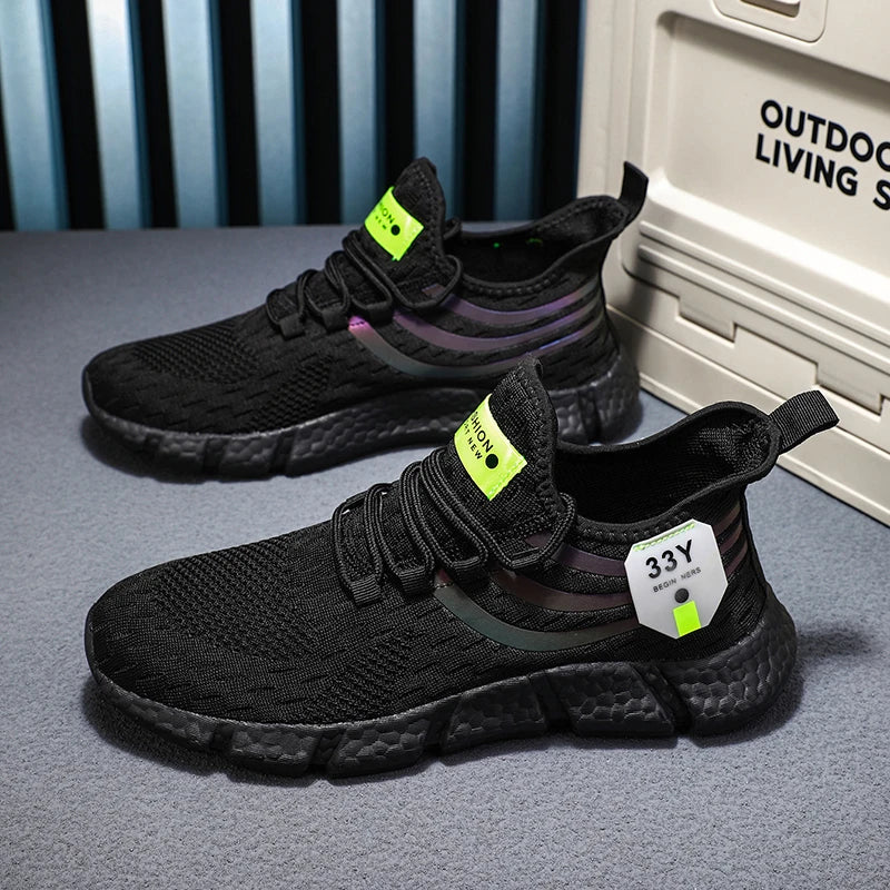 2025 zapatos para hombre, zapatillas transpirables para correr para hombre, zapatos de malla cómodos y ligeros para exteriores, zapatillas para caminar Unisex para mujer