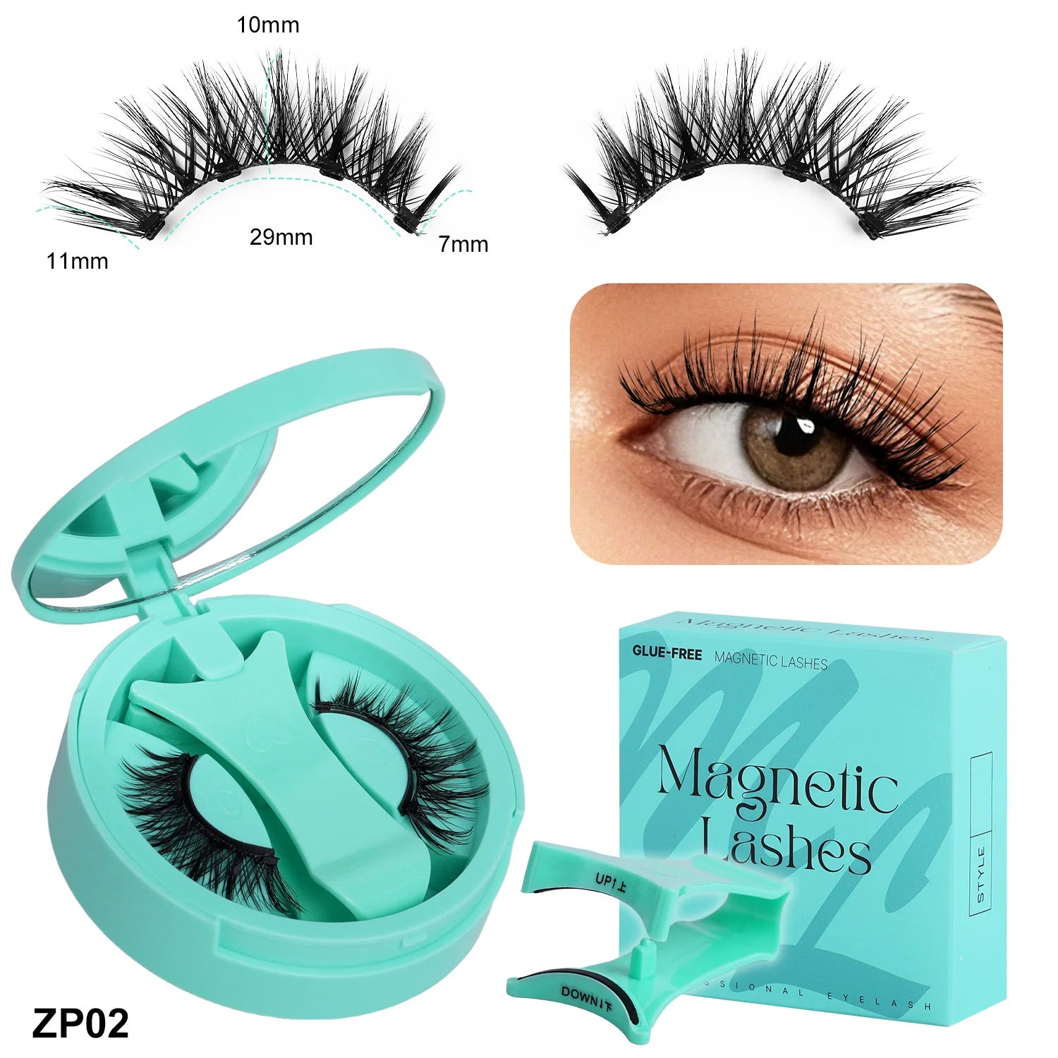 Magnetic Fake Eyelashes Set – Reusable 3D, No Glue, Waterproof