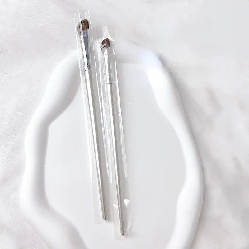 Pincel para Contorno de Nariz, Pincel Plano para Contorno de Nariz, Pincel Angulado para Maquillaje de Contorno, Pincel de Pelo Natural Angulado para Difuminar Sombras