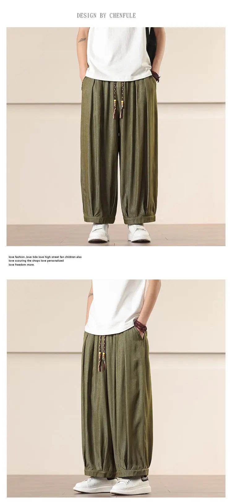 Pantalones Anchos Holgados de Hombre Estilo Chino para Primavera 2026, Pantalones Harem Casuales de Nueve Puntos para Hombre, Joggers Hip Hop de Otoño