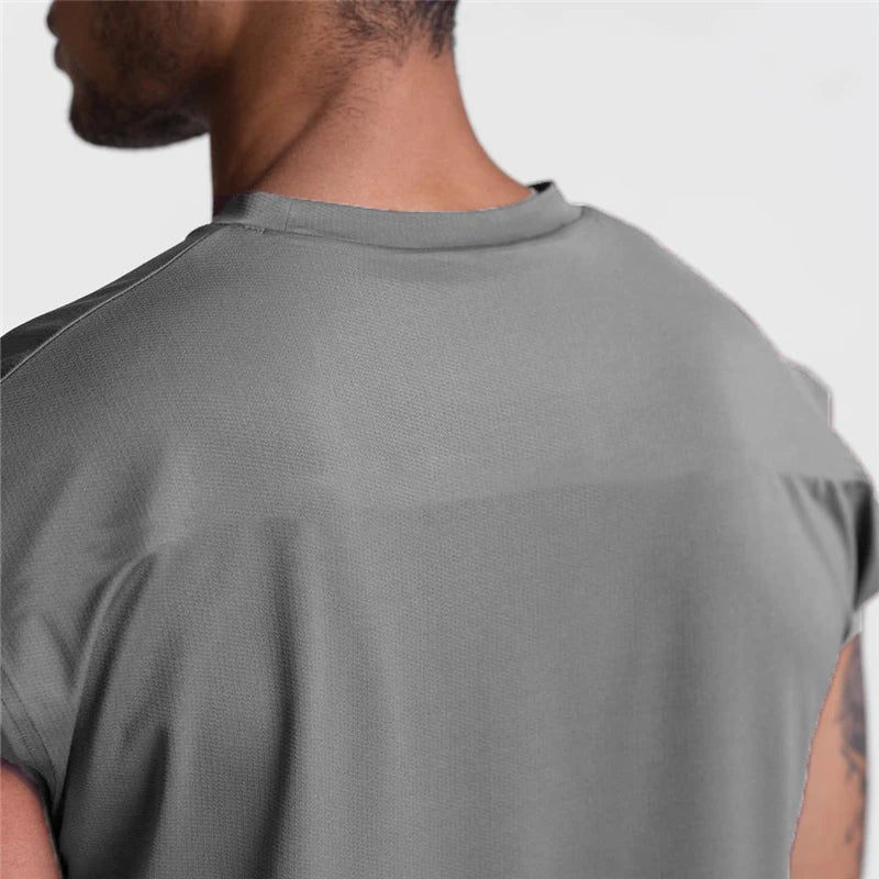 Chaleco de gimnasio de malla de verano para hombre, camiseta sin mangas deportiva holgada de secado rápido para ejercicio físico, camiseta sin mangas para culturismo