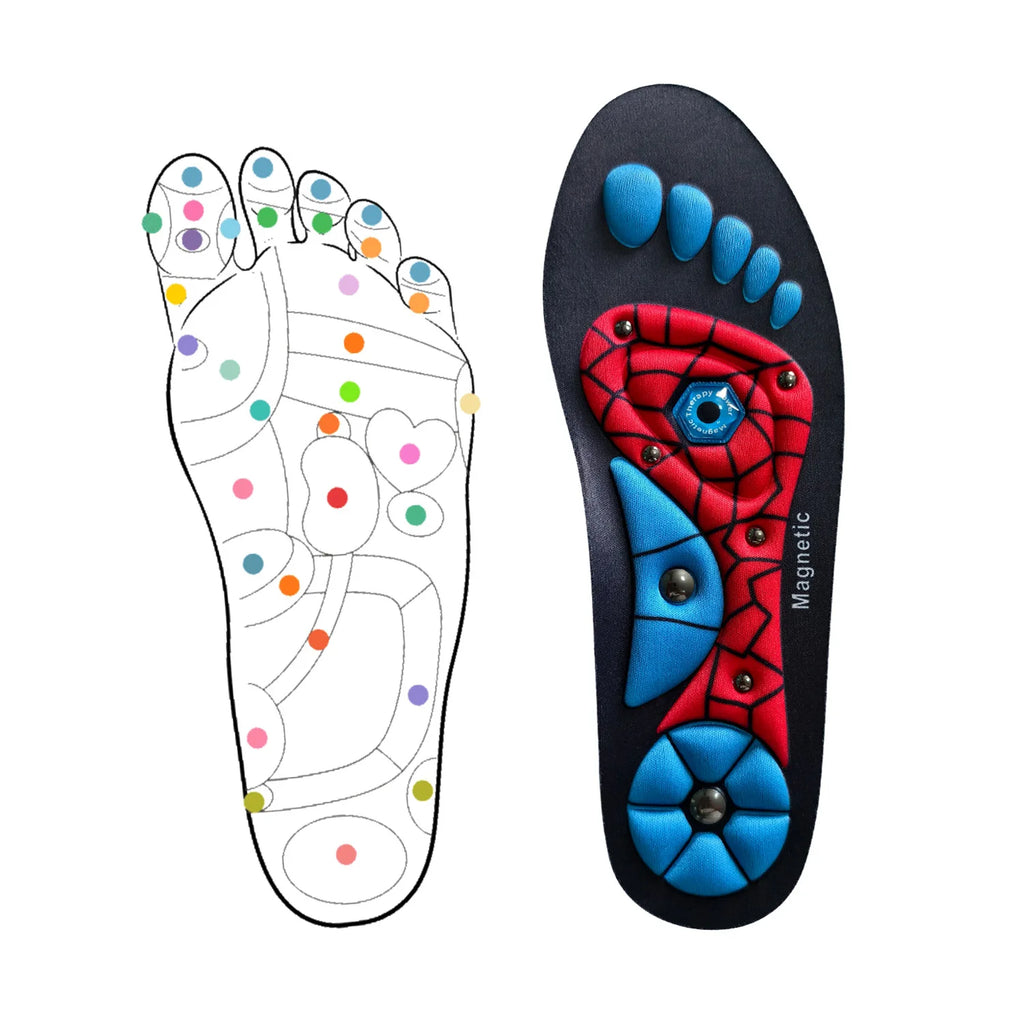 NUEVAS Plantillas Ortopédicas con Soporte de Arco, Plantillas de Masaje con Acupresión Plantar, Plantillas de Masaje con Terapia Magnética para Hombres y Mujeres, 2 Piezas/4 Piezas
