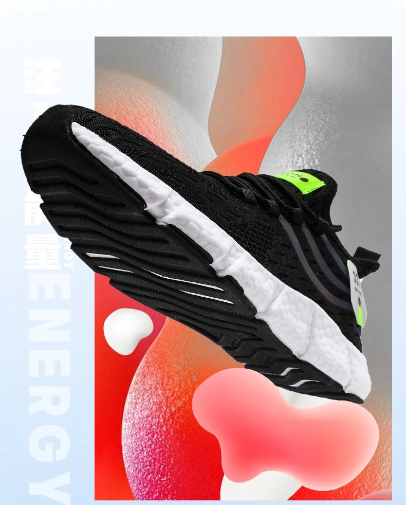2025 zapatos para hombre, zapatillas transpirables para correr para hombre, zapatos de malla cómodos y ligeros para exteriores, zapatillas para caminar Unisex para mujer