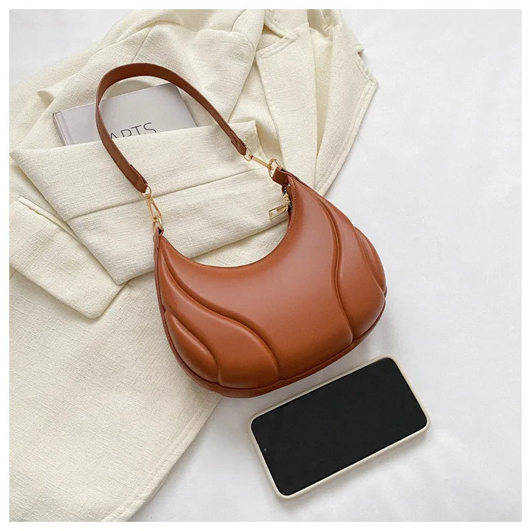 Elegante bolso de axila de cuero de Pu en relieve para mujer, bolso de hombro, bolso de mano de moda, bolso cruzado versátil para ir al trabajo
