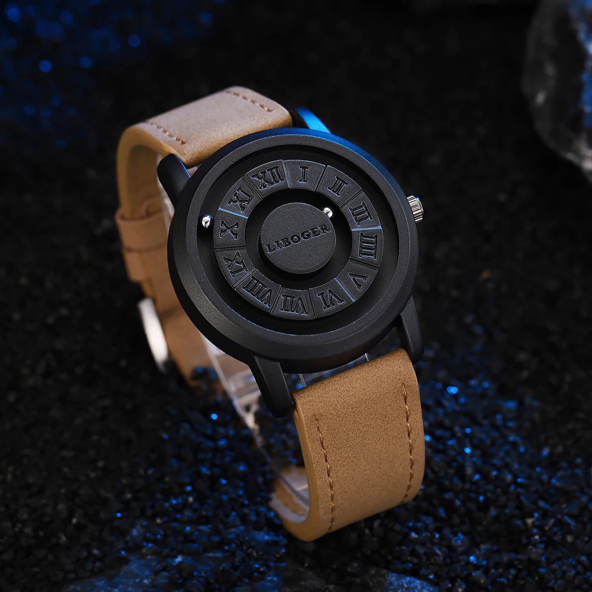 Relojes deportivos con suspensión magnética para hombre, relojes de pulsera de cuarzo informales para hombre, reloj Masculino (sin caja)