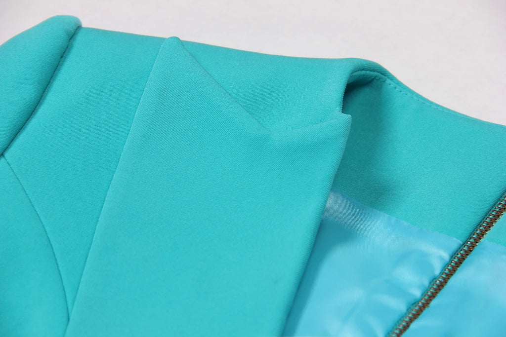 Primavera y otoño nueva moda de alto grado sólido de manga larga Delgado temperamento de viaje social vestido de moda de mujer Blazer