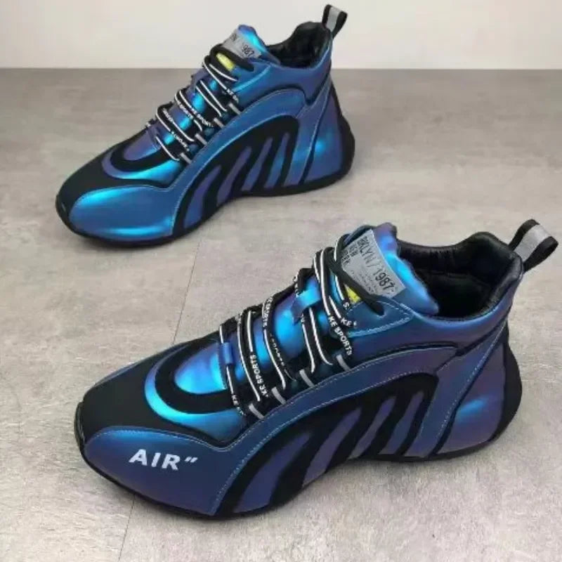 Zapatillas de deporte para Hombre, Zapatillas informales ligeras y transpirables a la moda, zapatillas de deporte para Hombre, zapatillas con plataforma con cordones, calzado para Hombre