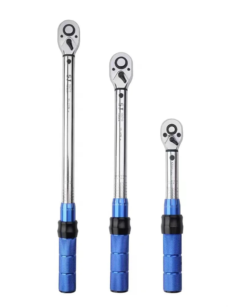 Llave dinamométrica 1/2 3/8 1/4, accionamiento cuadrado, llave de trinquete ajustable de alta precisión, herramienta automotriz profesional para bicicleta