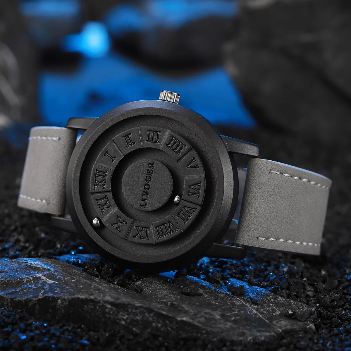 Relojes deportivos con suspensión magnética para hombre, relojes de pulsera de cuarzo informales para hombre, reloj Masculino (sin caja)