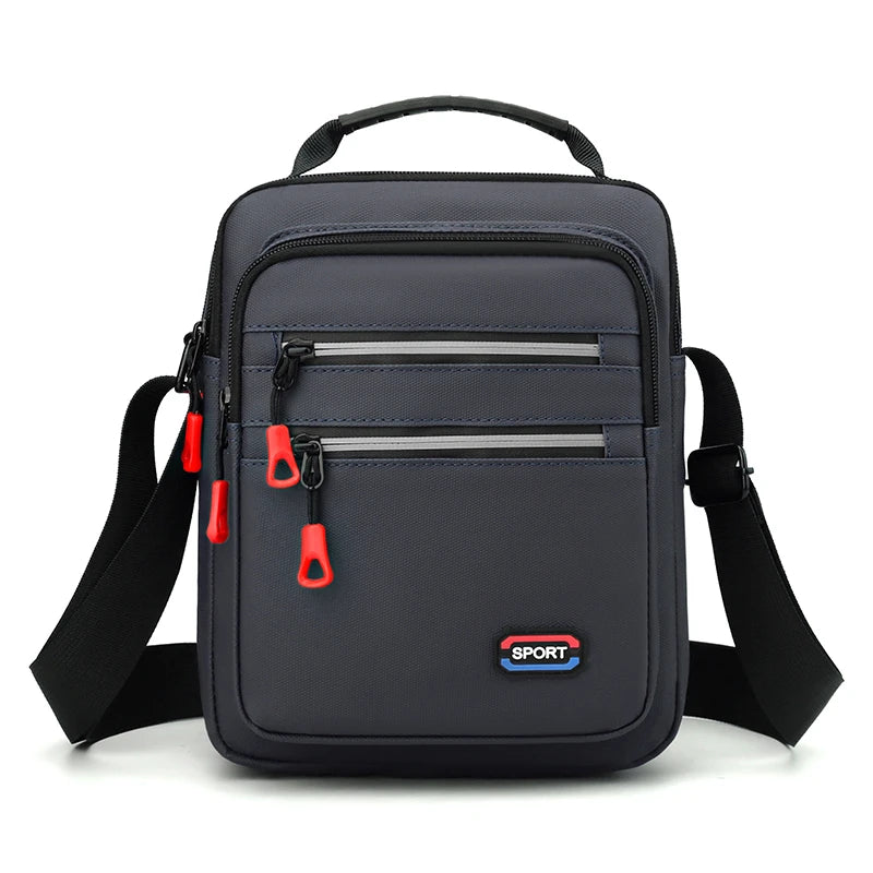 Bolso de hombro minimalista y elegante para hombre, bandolera con múltiples compartimentos de gran capacidad, bolso de hombro duradero para ir al trabajo