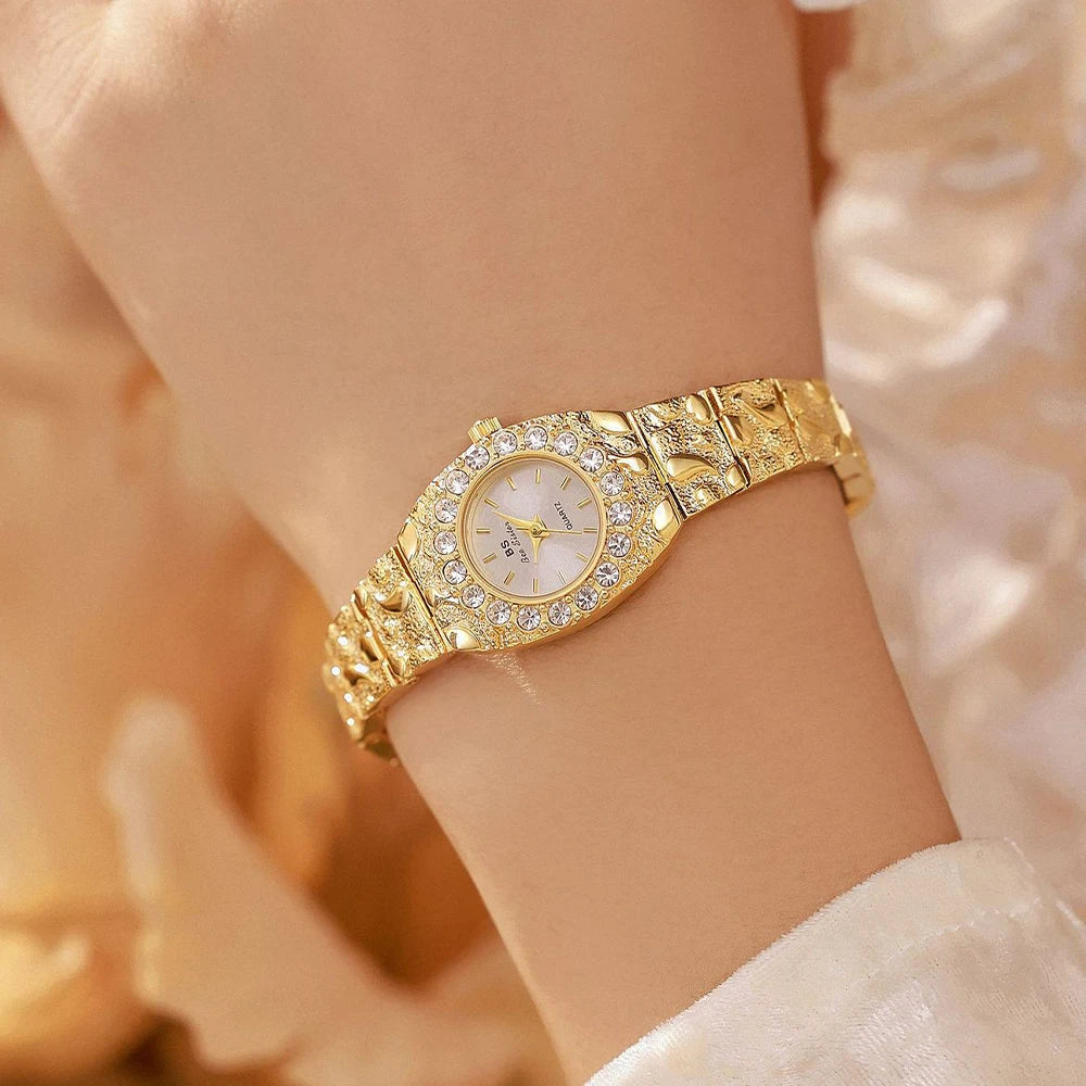 Relojes Bee Sister para mujer, novia, relojes de cuarzo para mujer, nicho de lujo, resistente al agua, reloj de pulsera elegante para mujer