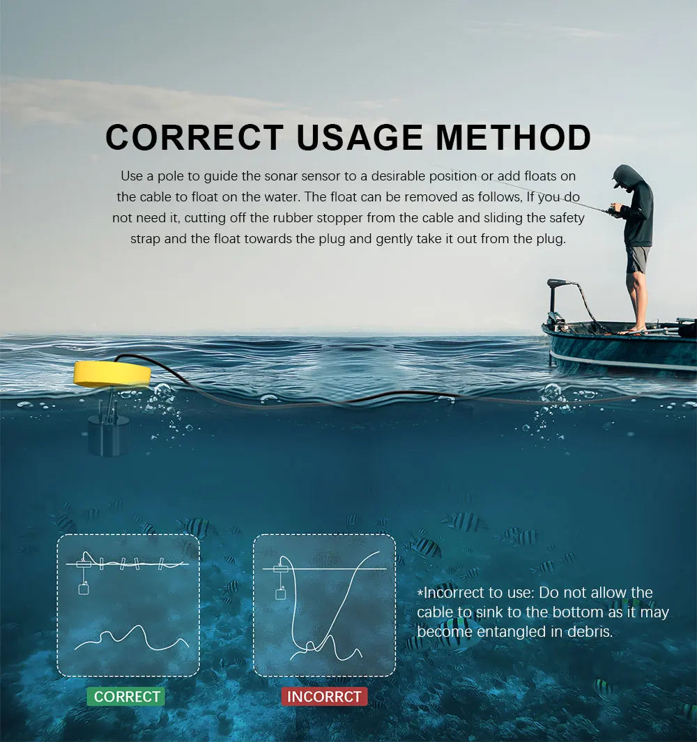 El Envío Gratuito! FFC1108-1 Venta Caliente de Alarma 100 M Portable Sonar LCD Buscador de Buscadores de Los Pescados señuelo de la Pesca de Pesca Ecosonda