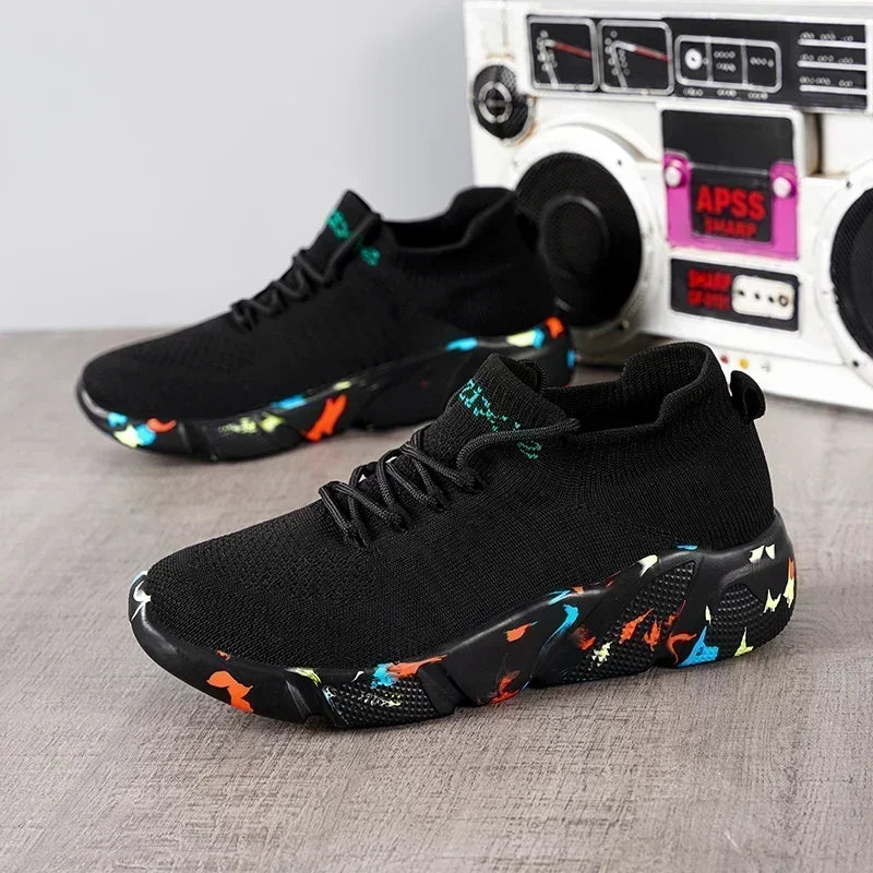 Zapatillas de deporte para hombre, zapatos para mujer, calcetines de tendencia de tenis, zapatos para caminar, mocasines, transpirables, informales, para correr, verano, verde, talla grande 35-47