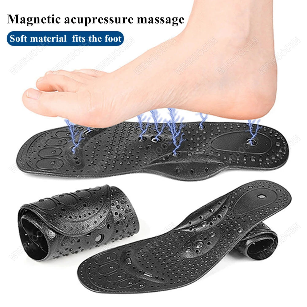 Plantillas de Acupresión para Terapia de Pies, Masaje Magnético de Silicona, Pérdida de Peso, Adelgazamiento, Alivio del Dolor, Duraderas, Transpirables, para Todos