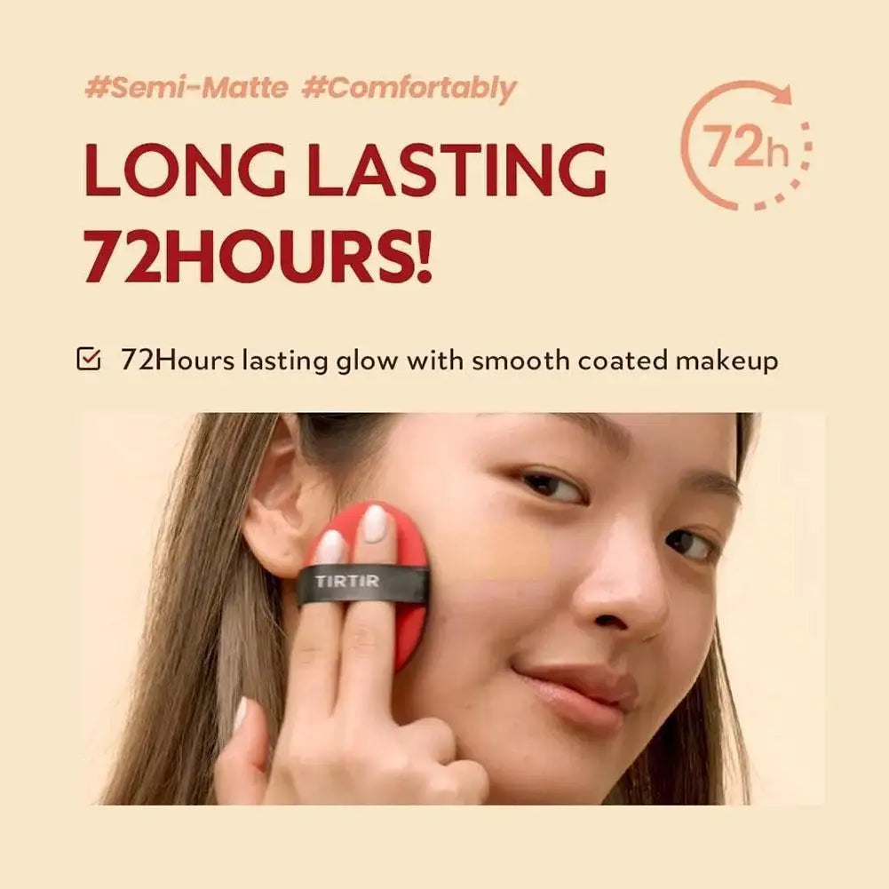 TIRTIR Cushion Foundation SPF50 PA+++ 72h Long Lasting Waterproof High Coverage Foundation Original Korean Makeup