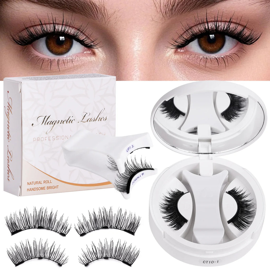 Magnetic Fake Eyelashes Set – Reusable 3D, No Glue, Waterproof