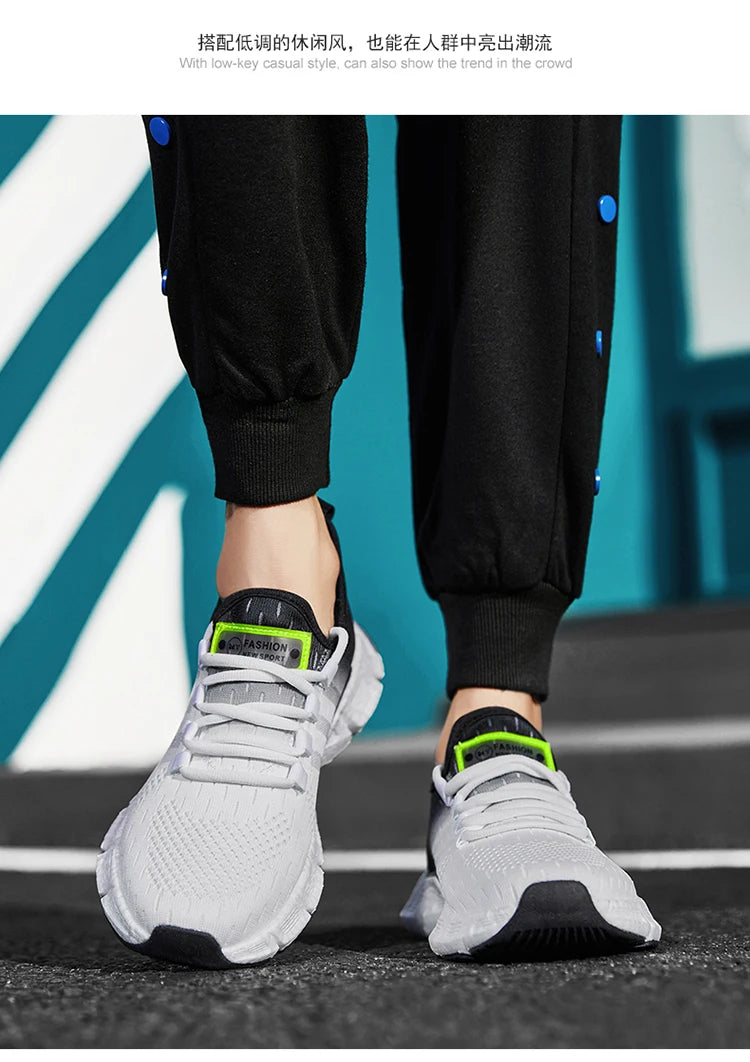 Zapatillas de deporte ligeras a la moda para hombre, zapatos deportivos cómodos y transpirables para caminar, calzado informal para correr, tenis, entrenamiento de gimnasia