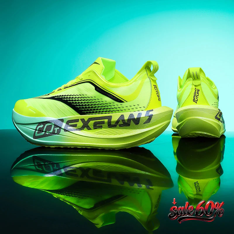 Zapatillas de Running para Hombre con Placa de Carbono, Ultraligeras, Transpirables, con Amortiguación, Antideslizantes, para Maratón, Carreras, Entrenamiento