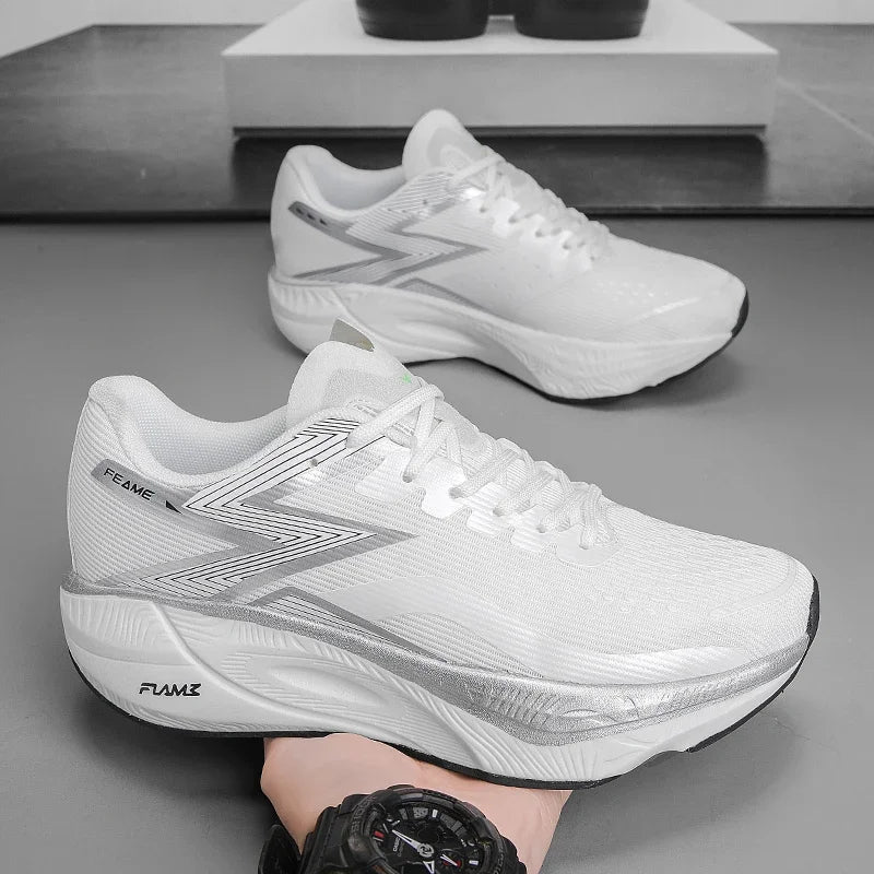 Zapatos deportivos informales y cómodos para hombre, de color sólido, resistentes al desgaste, transpirables y fáciles de llevar, antideslizantes