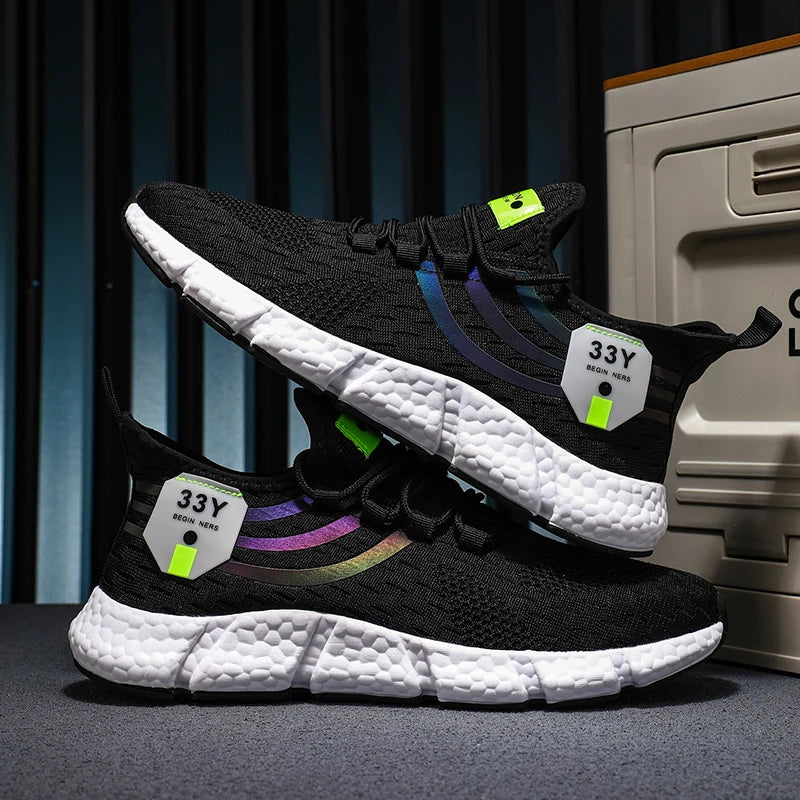 2025 zapatos para hombre, zapatillas transpirables para correr para hombre, zapatos de malla cómodos y ligeros para exteriores, zapatillas para caminar Unisex para mujer