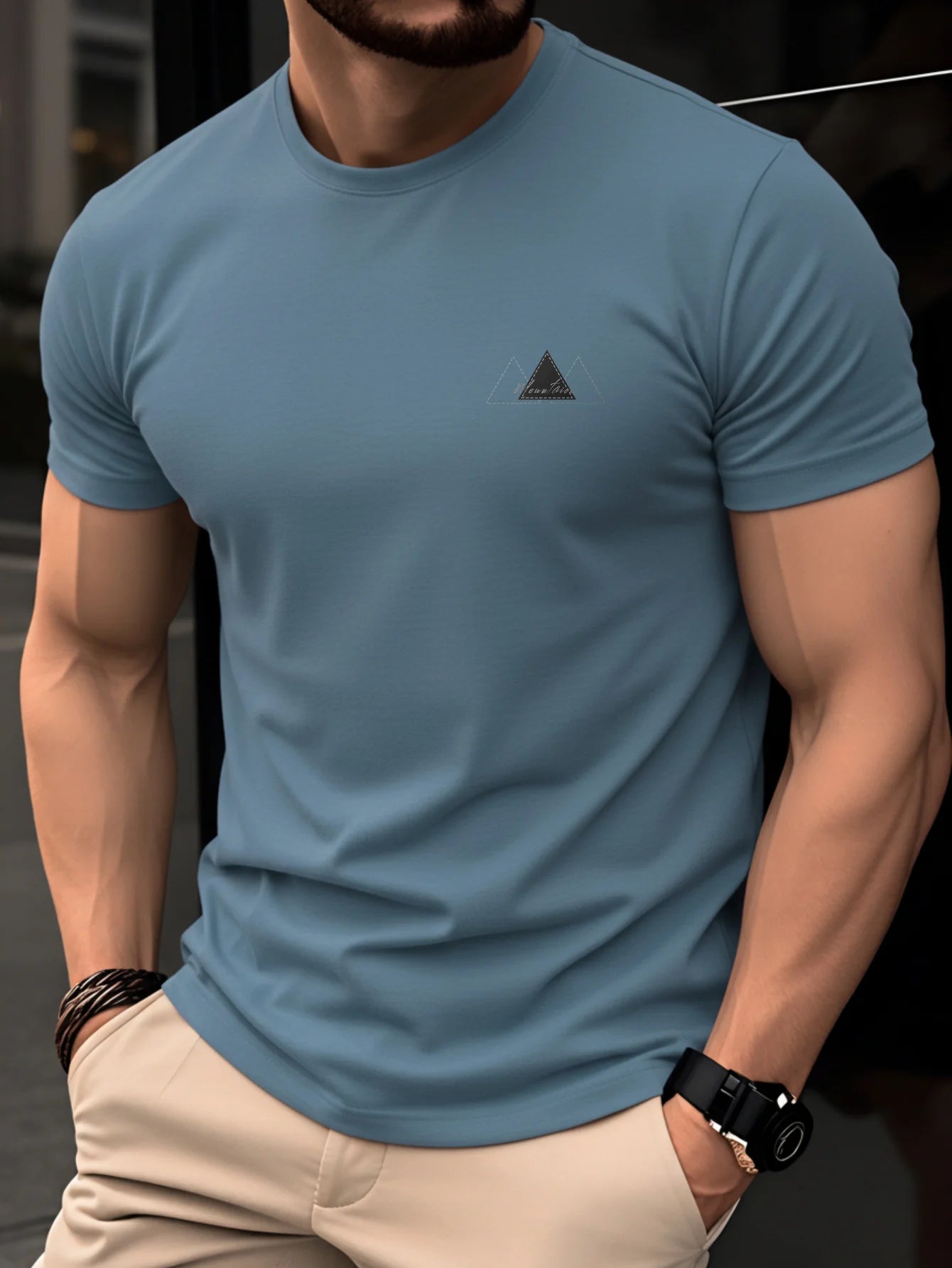 Camiseta de manga corta con cuello redondo para hombre, 100% algodón, informal, holgada, con estampado de letras, cómoda, deportiva, para verano