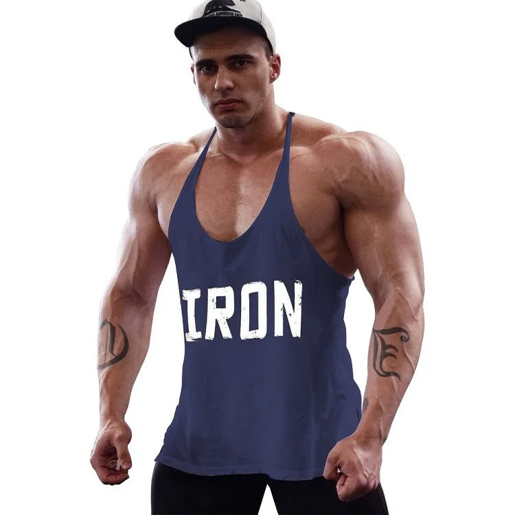 Camiseta sin mangas 100% de algodón para entrenamiento y gimnasio para hombre, ropa deportiva sin mangas para músculos, entrenamiento de culturismo, camisas deportivas de moda, chaleco de talla grande