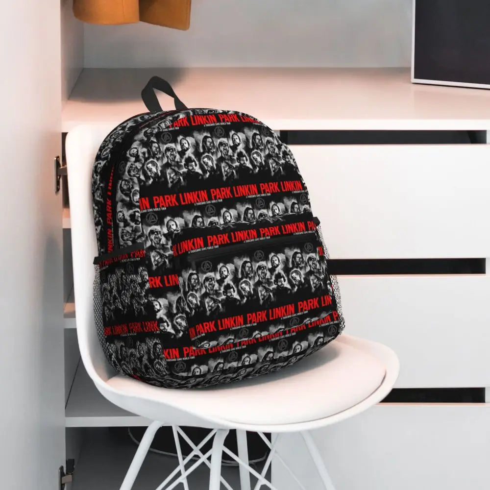 L-Linkin-S P-Park-S Band Mochila para estudiantes Mochila escolar Mochila de viaje para senderismo para niños y niñas Mochila de moda Bolsos de hombro