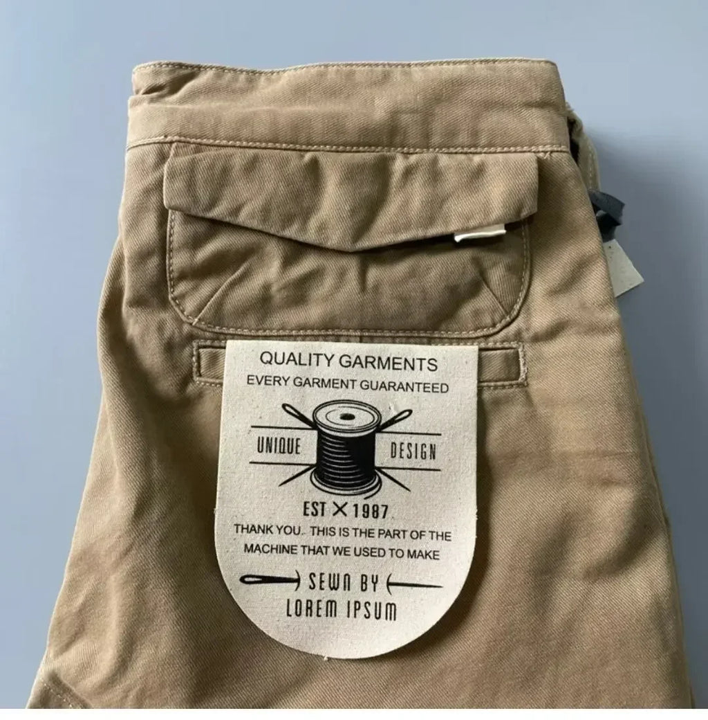 Pantalones Cargo resistentes de algodón puro de estilo americano para hombres, calzado informal de pierna recta holgada antisuciedad y antidesgaste