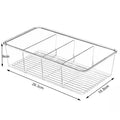 Clear Fridge Organizer Bin with Divider