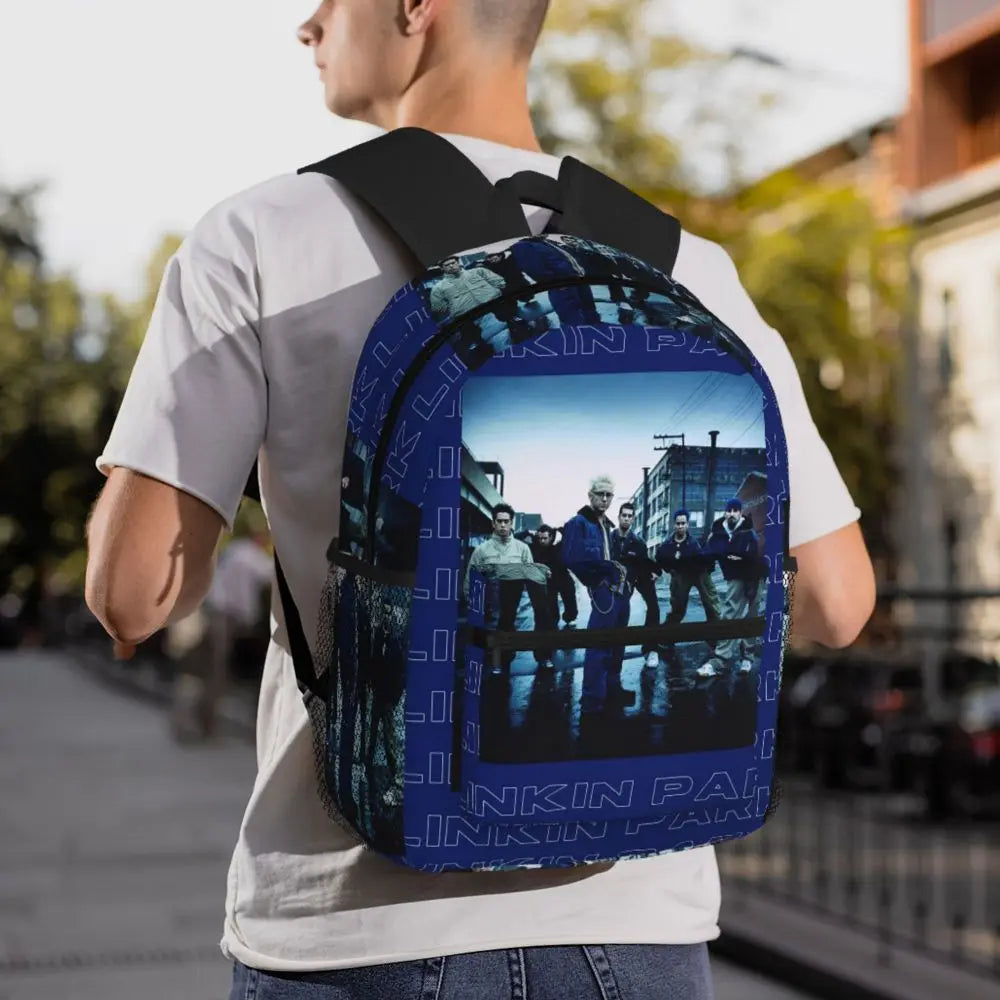 L-Linkin-S P-Park-S Band Mochila para estudiantes Mochila escolar Mochila de viaje para senderismo para niños y niñas Mochila de moda Bolsos de hombro
