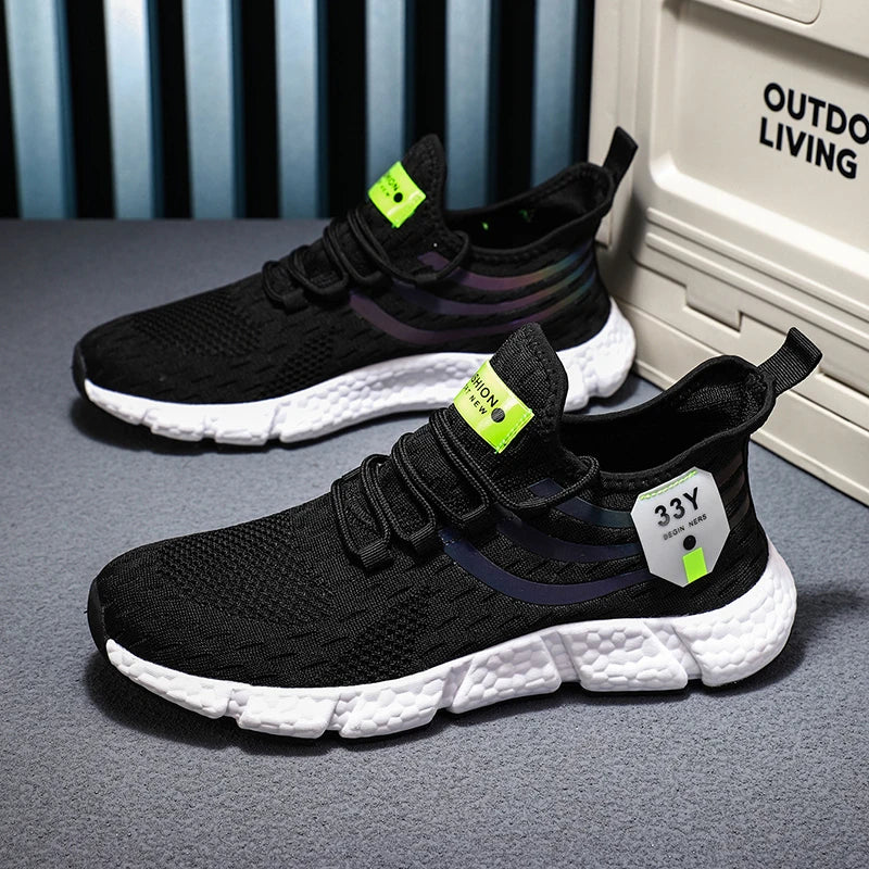 2025 zapatos para hombre, zapatillas transpirables para correr para hombre, zapatos de malla cómodos y ligeros para exteriores, zapatillas para caminar Unisex para mujer
