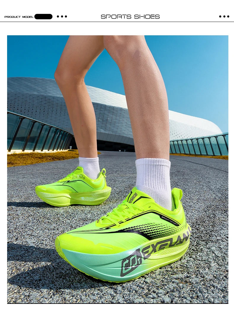 Zapatillas de Running para Hombre con Placa de Carbono, Ultraligeras, Transpirables, con Amortiguación, Antideslizantes, para Maratón, Carreras, Entrenamiento