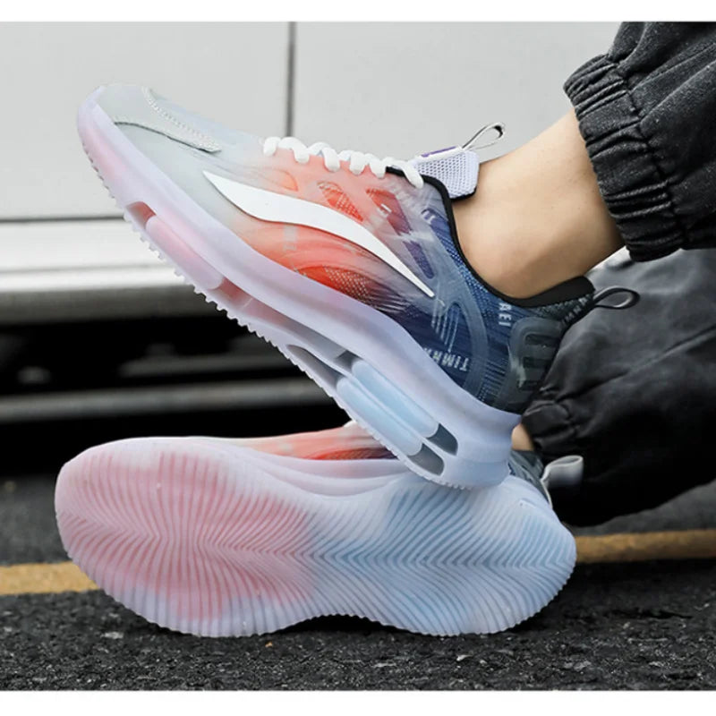 Zapatillas de deporte con cojín de aire para hombre y mujer, calzado deportivo ligero con suela de TPR, para correr, baloncesto y parejas, talla 36-47
