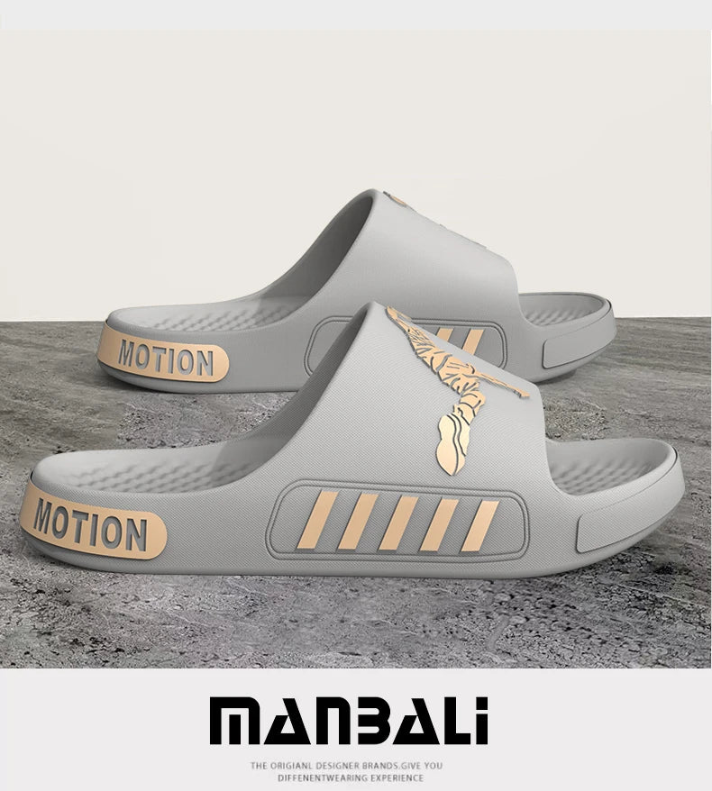 Zapatillas de hombre para uso al aire libre, casa de verano, ducha de suela gruesa, deportes antideslizantes, zapatillas frescas para refrescar