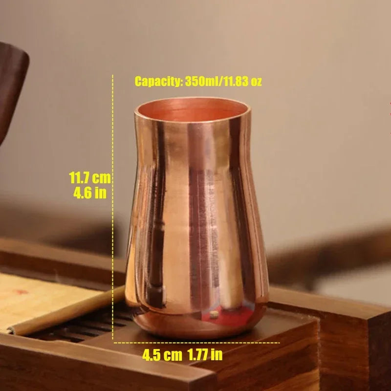 Taza de latón de cobre puro, cerveza, leche, cáliz, taza de desayuno, vajilla de Moscú