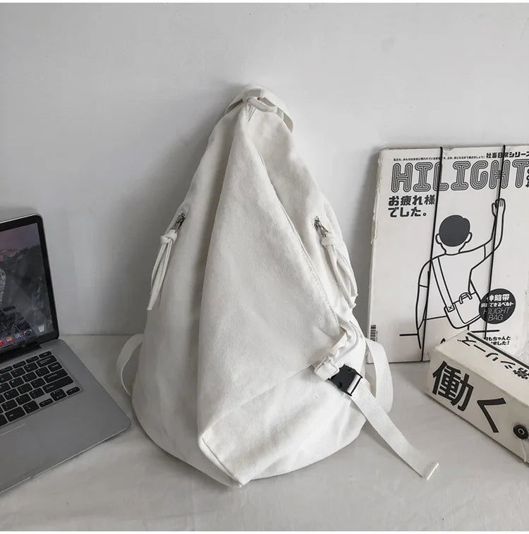 Mochila de lona de estilo japonés informal y a la moda para estudiantes de secundaria y universitarios mochila para mujeres 가mochilas masculinas