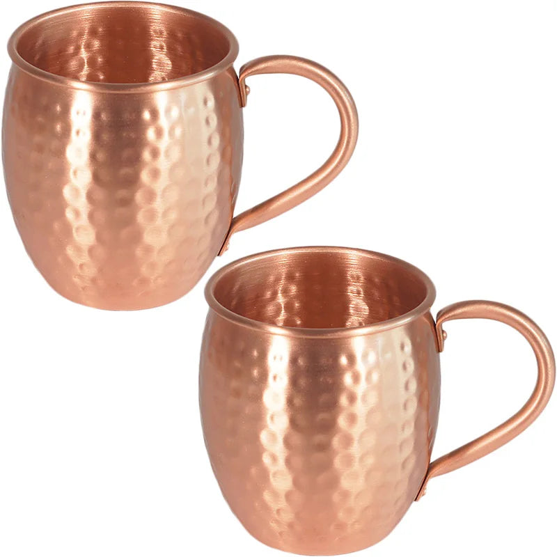 Taza Moscow Mule 100% Cobre, Tazas de Cerveza Duraderas de Cobre, Taza de Café de 350 ml, Taza de Leche, Taza de Bar de Cobre Puro, Artículos para Beber